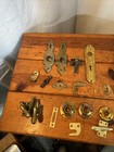 Brass Hardware Vintage  Antique Doors  Cupboard Assorted Lot 30 Parts Great Lot 