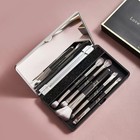 Makeup Brush   Mirror Set 5pc Eyeshadow Brush Kit Portable  Trendy Travel Beauty