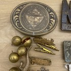 Vintage Metal Jewelry Making Findings Parts   Charms  Belt Buckles Mixed Lot