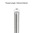 2 Pcs Fully Threaded Rod M8 X 100mm 1 25mm Pitch 304 Stainless Steel Right Hand