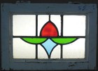 Abstract Old English Leaded Stained Glass Window 18 5  X 13 