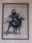 21x17 Frederick Remington W212 Two Indians Photography On Glass Lucid Lines 