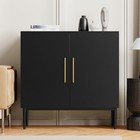 Durable Mdf Sideboard Storage Cabinet Buffet Console Table W  Metal Hinges New