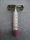 Vintage 1955 Gillette Red Tip Double Edge Safety Shaving Razor Date Code A-4