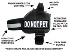 Doggie Stylz Do Not Pet Dog Harness Vest Nylon 2 Removable Patches Usa
