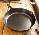 Antique Griswold Cast Iron Skillet Frying Pan   10 Large Slant Logo - Ironspoon