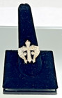 Triple Cross Sterling Silver Diamond Cut nugget Gts Ring 3 4g Size 10 el1135876 