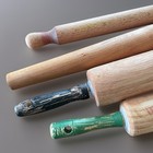 Vtg Wooden Rolling Pins Thin French Farmhouse Country Kitchen Decor Baking Lot 4