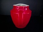 Vtg Hall s Kitchenware Chinese Red Medallion Pitcher 1940 s Rare