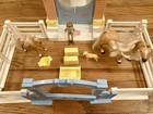 Vintage Playskool Dollhouse Horse Stable W  Accessories