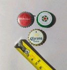 Beer Advertising Bottle Cap Light Pin Back Button Lot Corona Heineken Budweiser