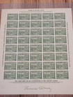 Thomas Dewey  Signed  1940 Olympic 40 American Victory Stamps Fundraiser Sheet