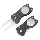 2pcs Golf Golfer Pitch Divot Repair Switchblade Tool Ball Marker Groove Cleaner