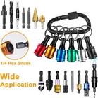 14pcs 1 4  Hex Shank Quick Release Keychain Screwdriver Drill Bit Holder Bit Set