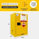 Flammable Storage Cabinets  18 dx23 wx35 h Hazardous Storage Cabinet  24gallon