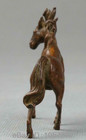 70mm Chinese Small Bronze Exquisite Animal Fengshui 12 Zodiac Year Horse Statue