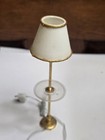 Dollhouse Miniature Floor Lamp Electrified With Clear Attached Table