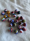 25 Vintage Italian Millefiori Glass Lampwork Beads 7-7 9mm Mixed Color  a 