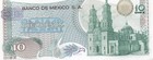 Mexico  10  Pesos  18 2 1977  Series  1ew  Prefix W  Uncirculated Banknote Hj M