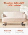 Vevor Furniture Dolly Heavy Duty Furniture Mover With 5 Wheels 1200 Lbs Capacity