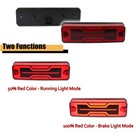 2pcs Red Atv Led Taillight Brake Lights For Honda Pioneer 520 700 1000 2014-2024