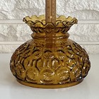 Vintage Amber Moon   Star Hurricane Oil  Electric Glass Lamp Shade For 7    Fitter