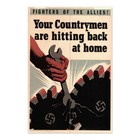 Fighter Of The Allies  Your Countrymen Wwii Propaganda Poster Aluminum Sign