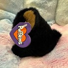 Swibco Vintage Puffkins Benny Bear With Tag Black Soft Round Beanie Ball Plush