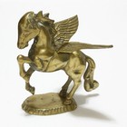 Vintage Pegasus Winged Horse Statue Fantasy Animal 6 5  Mcm Solid Brass Metal