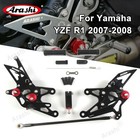 Adjustable Footrest Rearsets Foot Pegs For Yamaha Yzf R1 2007 2008 Yzf-r1 1000