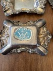 Vintage Wallace Silver Plated Stackable Ashtrays 4pcs Made In Usa Used