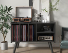 Record Player Stand With Vinyl Storage Holds Up To 300lb  Large Record Player Ta