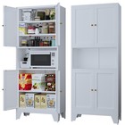69  h Metal Kitchen Pantry Cabinet With Doors And Adjustable Shelves