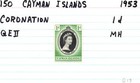 Cayman Islands Sc150 Mh Queen Elizabeth Ii 1penny 1953 Coronation