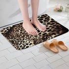 Leopard Print Bathroom Rugs Cheetah Bath Mat safari Animal Non Slip Bath Rugs   