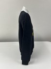 Disney Characters Mickey Balloon Embroidered Black Crewneck Sweatshirt Size S