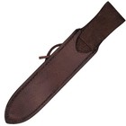 Belt Sheath For 10  Fixed-blade Knives   Brown Leather 14  Overall