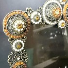 Vintage The Bombay Company 4x6 Crystal  Ornate Art Deco Picture Frame New No Box