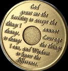 9 Year Aa Medallion Alcoholics Anonymous Sobriety Chip Ix Years Bronze Coin 