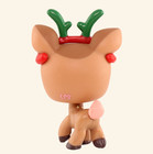 1pcs Mini Pet Shop Lps Toy Deer Brown Body Blue Eyes Kid Cute Gift Collect Rare