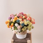10 Heads Artificial Hydrangea Silk Flowers Bouquet For Wedding Party Decor