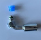 A c Beadlock Ac Fitting Crimp On Female O Ring 90 Degree  6 Nut  6 Hose Bl1321