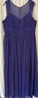 Azazie Dress Womens Plus A20 Violet Grape Long Layered Chiffon Bridesmaid prom