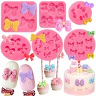 6 Pcs Silicone Mold Mold Siliconetie Chocolate Molds For Fondant Candy Cake Bow