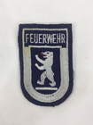 Vintage Berlin Feuerwehr Fire Brigade Patch Blue White Bear Filled In U