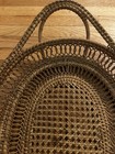 Woven Wicker Rattan Tray Basket Decorative Wall Decor 3x11x18 Htf Unique Unusual