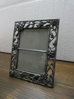 Vtg Intercraft Co Ornate Metal Filigree Double Split Picture Frame Silver 4 3 4 
