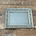 Antique-style Picture Frame 4 In X 6 In Filigree Metal Border Cream   Gold