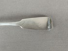 Antique 19th Century American Coin Silver Sugar Shell Spoon Engraved E Bentley