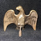 Vintage Antique Brass American Eagle Flag Pole Topper Finial 6    Wide 6    Tall
